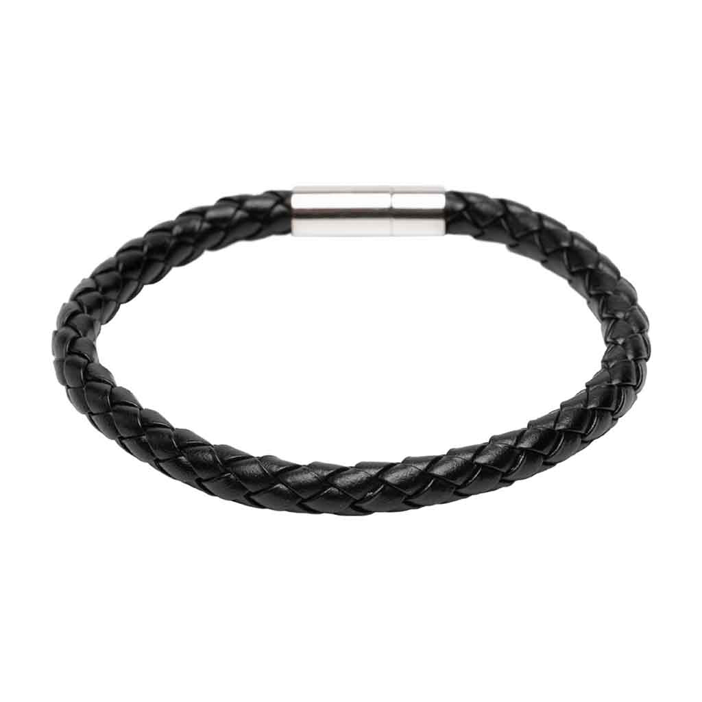 Pulsera Cuero Tejida Moda Juvenil Hombre