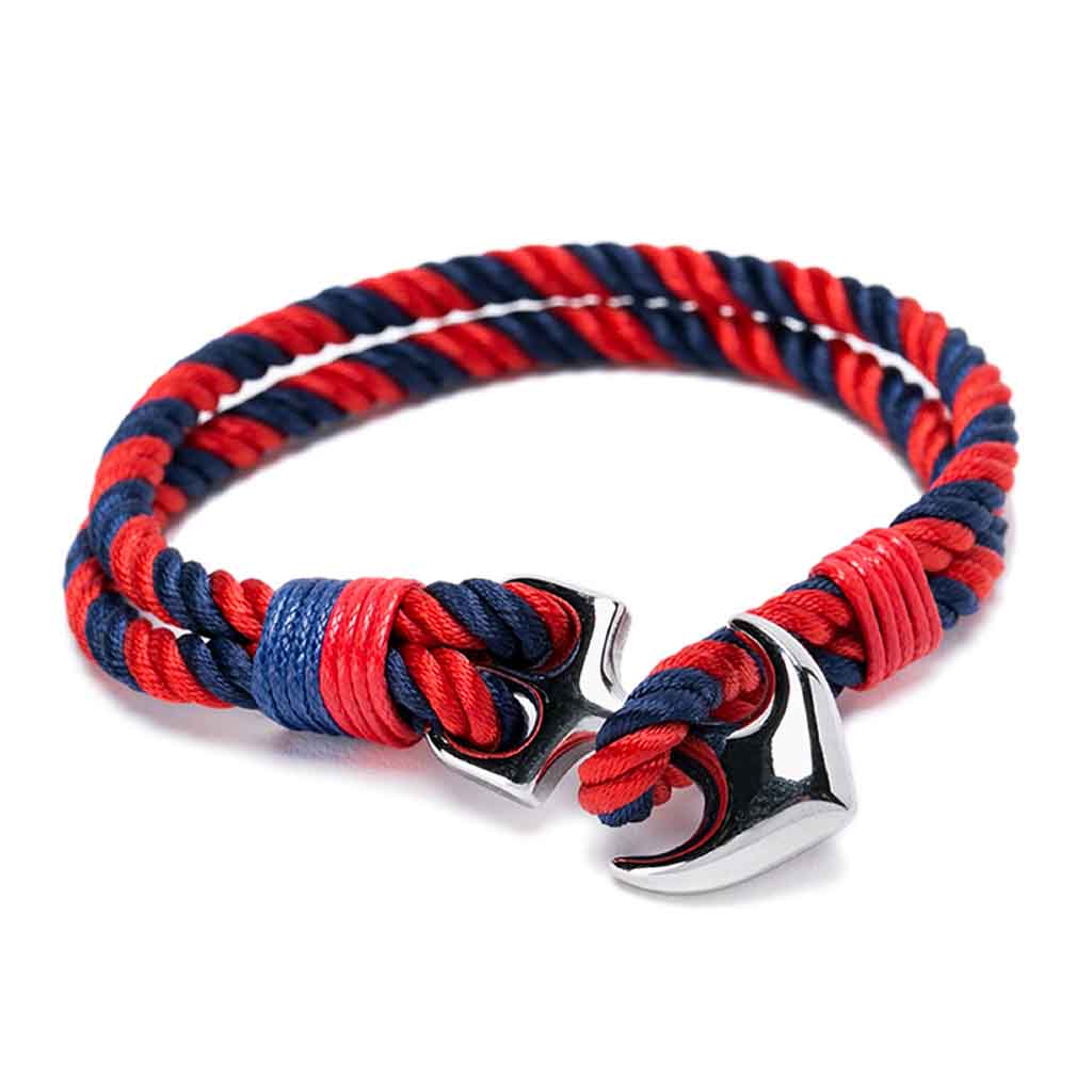 Pulsera De Cuerda Ancla Hombre Mujer Juvenil Moda 2019 Roja