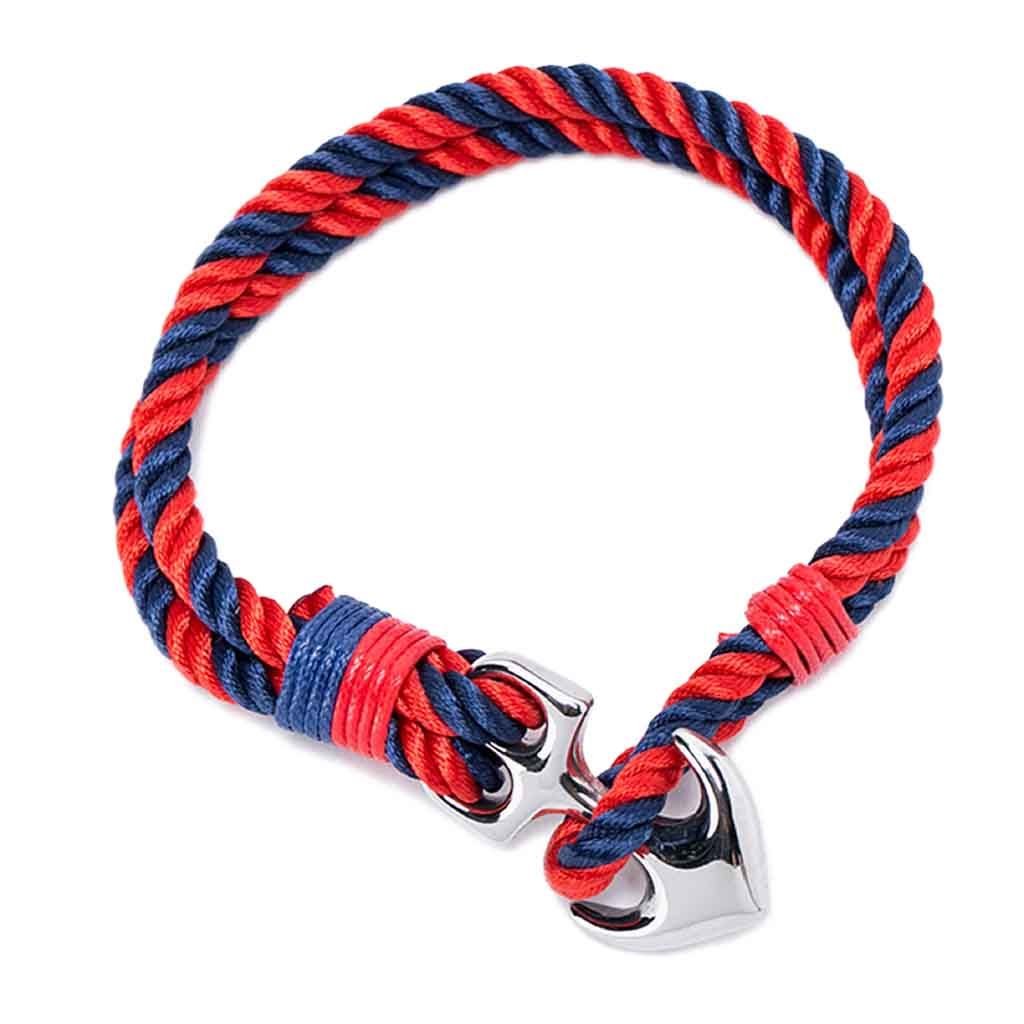 Pulsera De Cuerda Ancla Hombre Mujer Juvenil Moda 2019 Roja