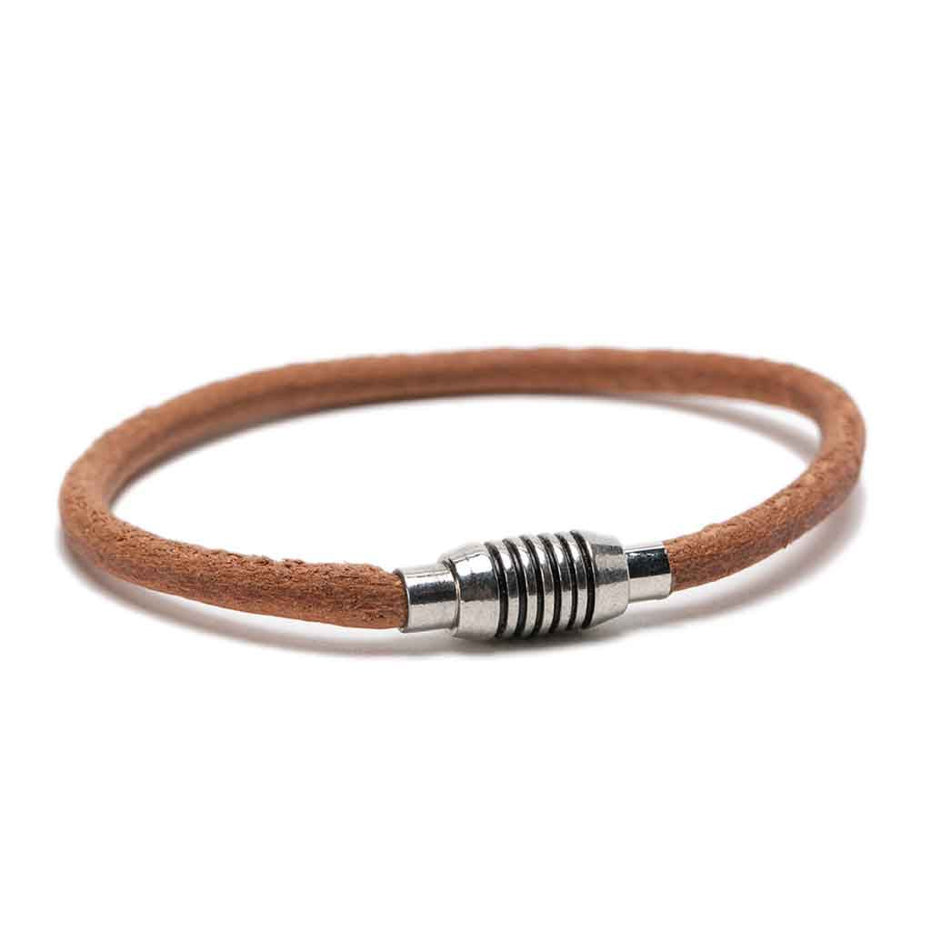 Pulsera de Cuero Circular Hombre Boche Imantado