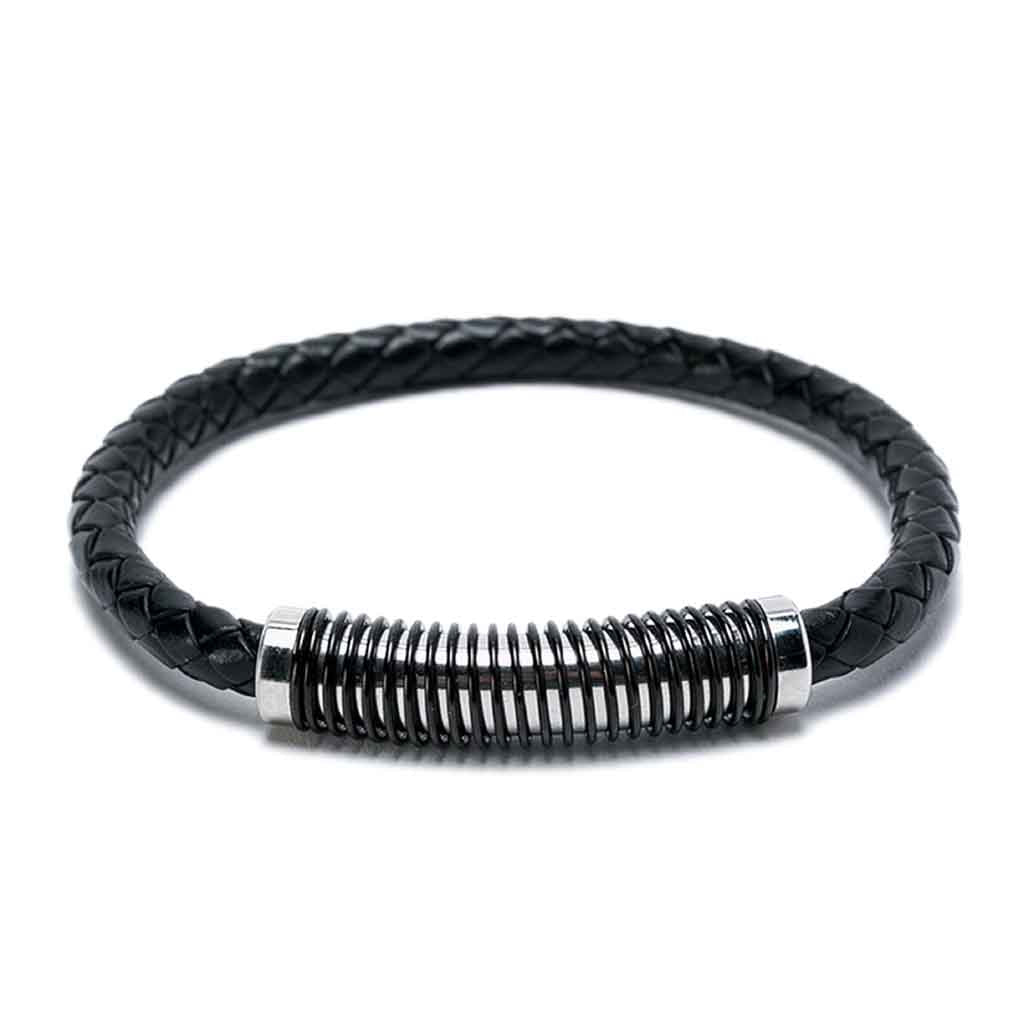 Pulsera Hombre Cuero con Broche Magnética