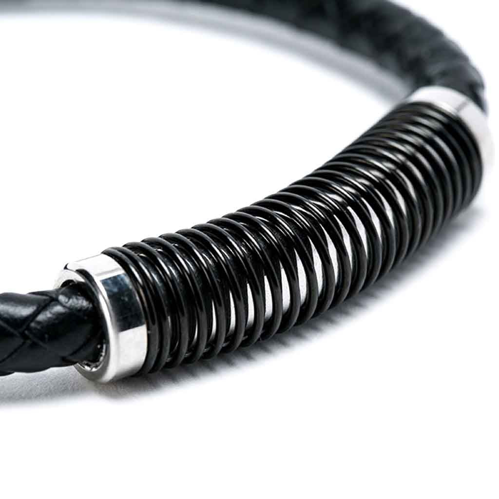 Pulsera Hombre Cuero con Broche Magnética