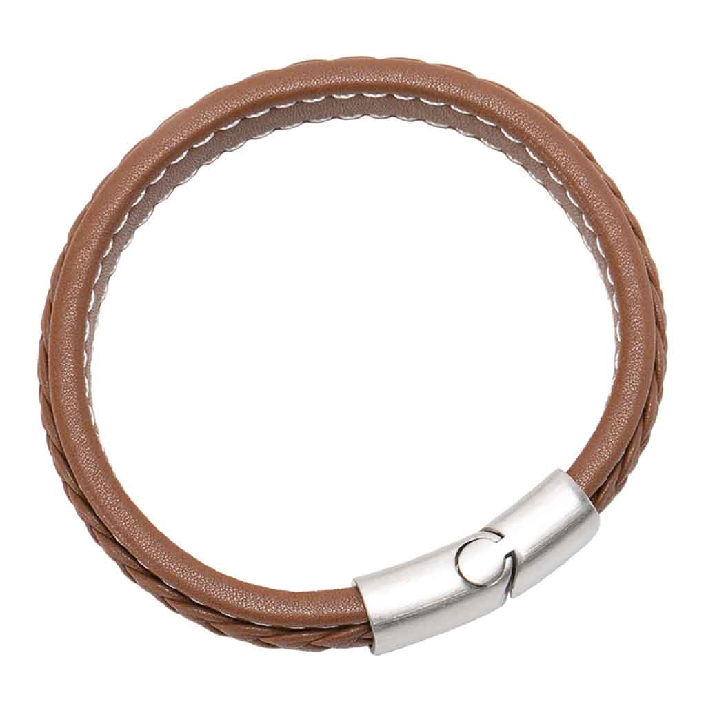 Pulsera De Cuero Clásica Café Juvenil Hombre Mujer Moda2019