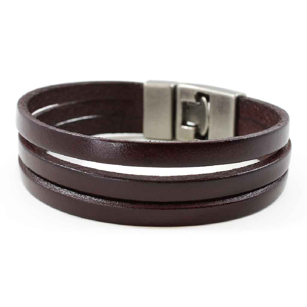 Pulsera De Cuero Hombre Mujer Brazalete Casual