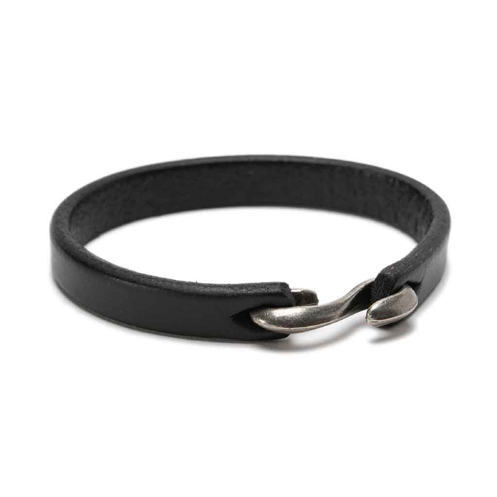 Pulsera De Cuero Lisa Negra Hombre Mujer Moda Juvenil 2019