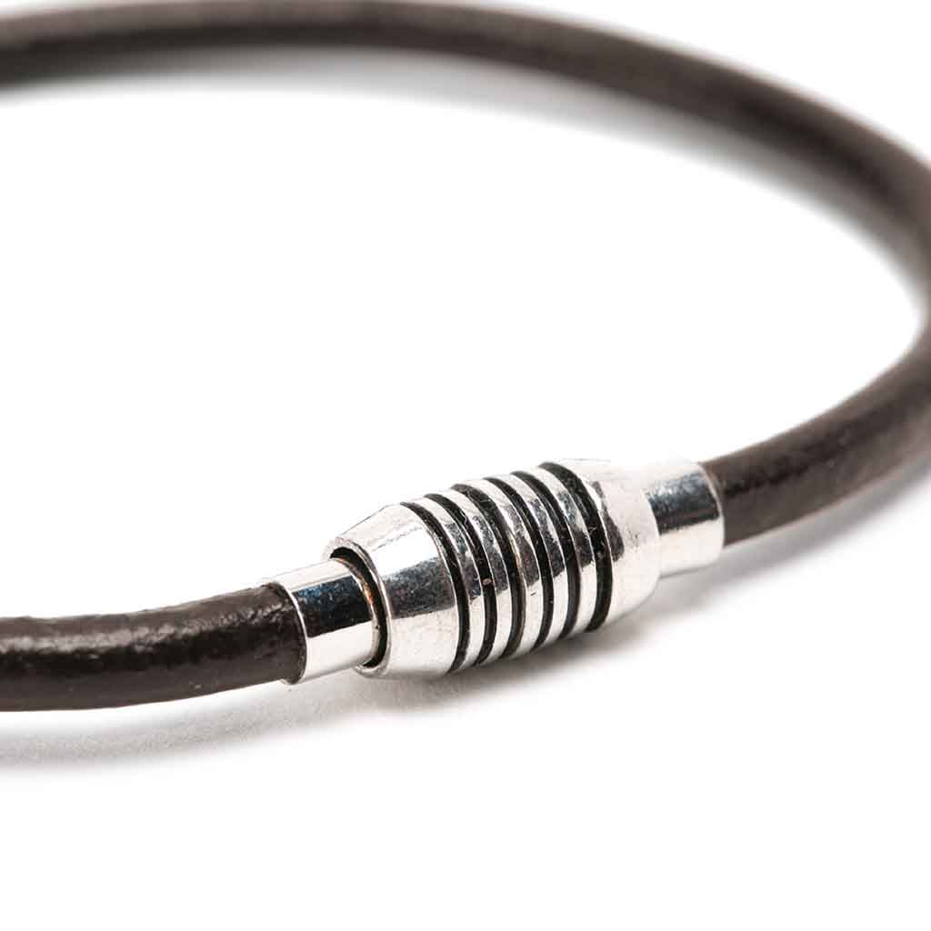 Pulsera De Cuero Broche Imantado Hombre Mujer
