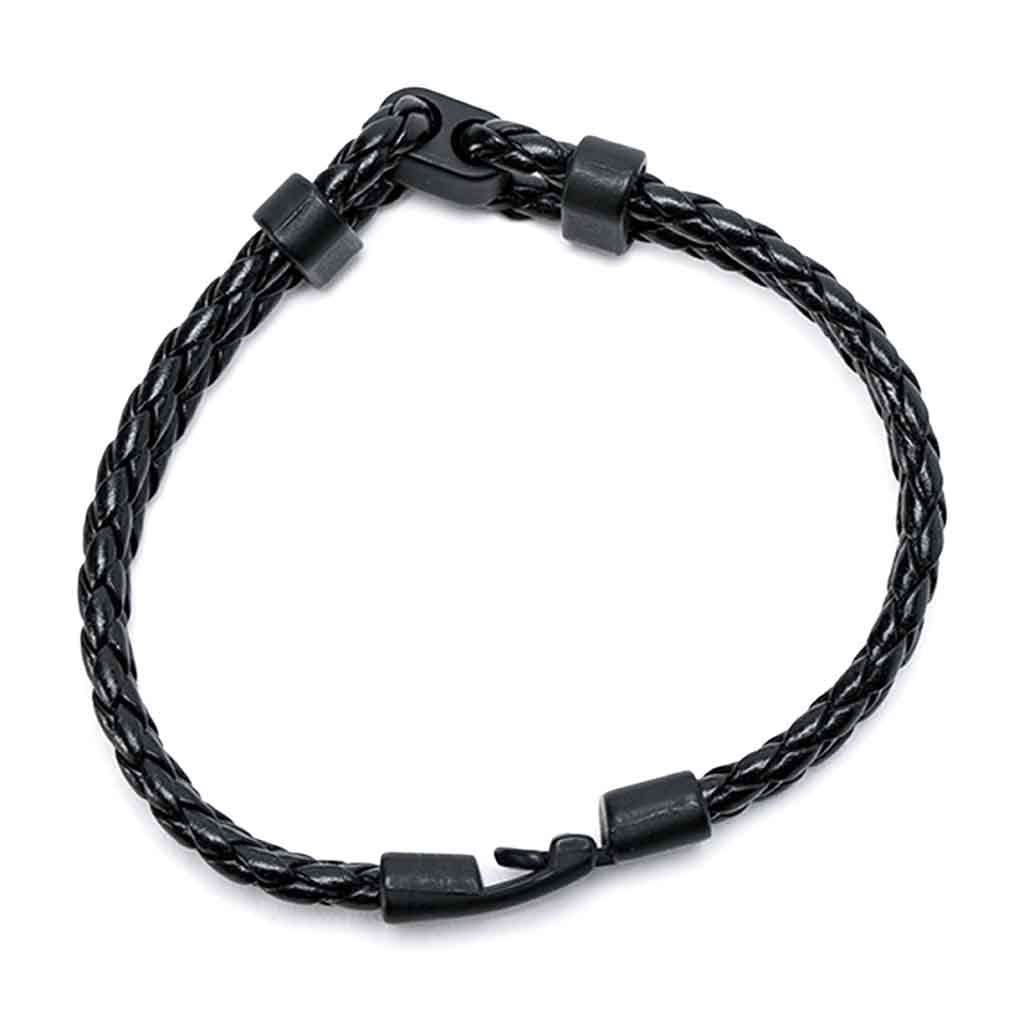 Pulsera De Cuero Negro Para Hombre, Moda Juvenil 2019