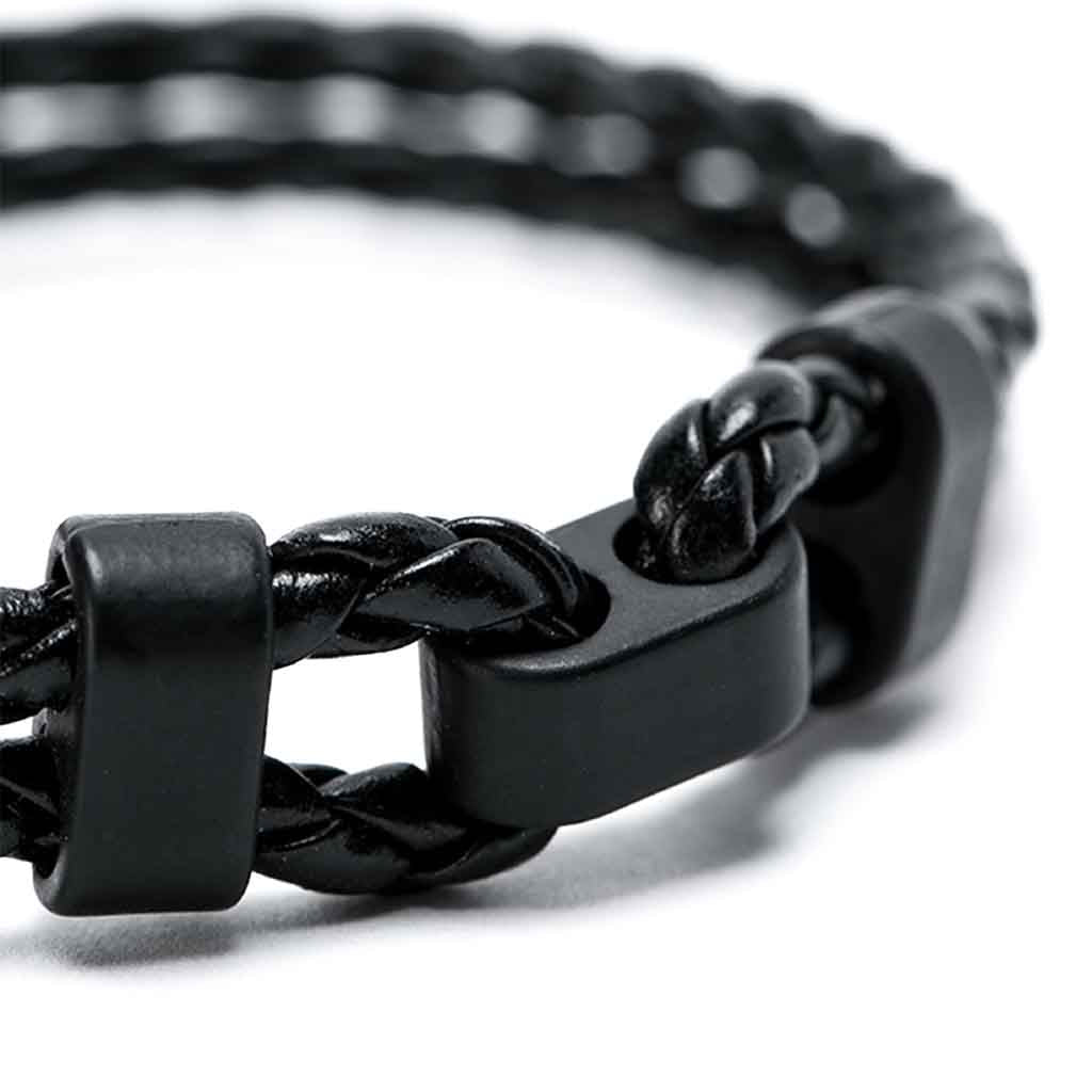Pulsera De Cuero Negro Para Hombre, Moda Juvenil 2019