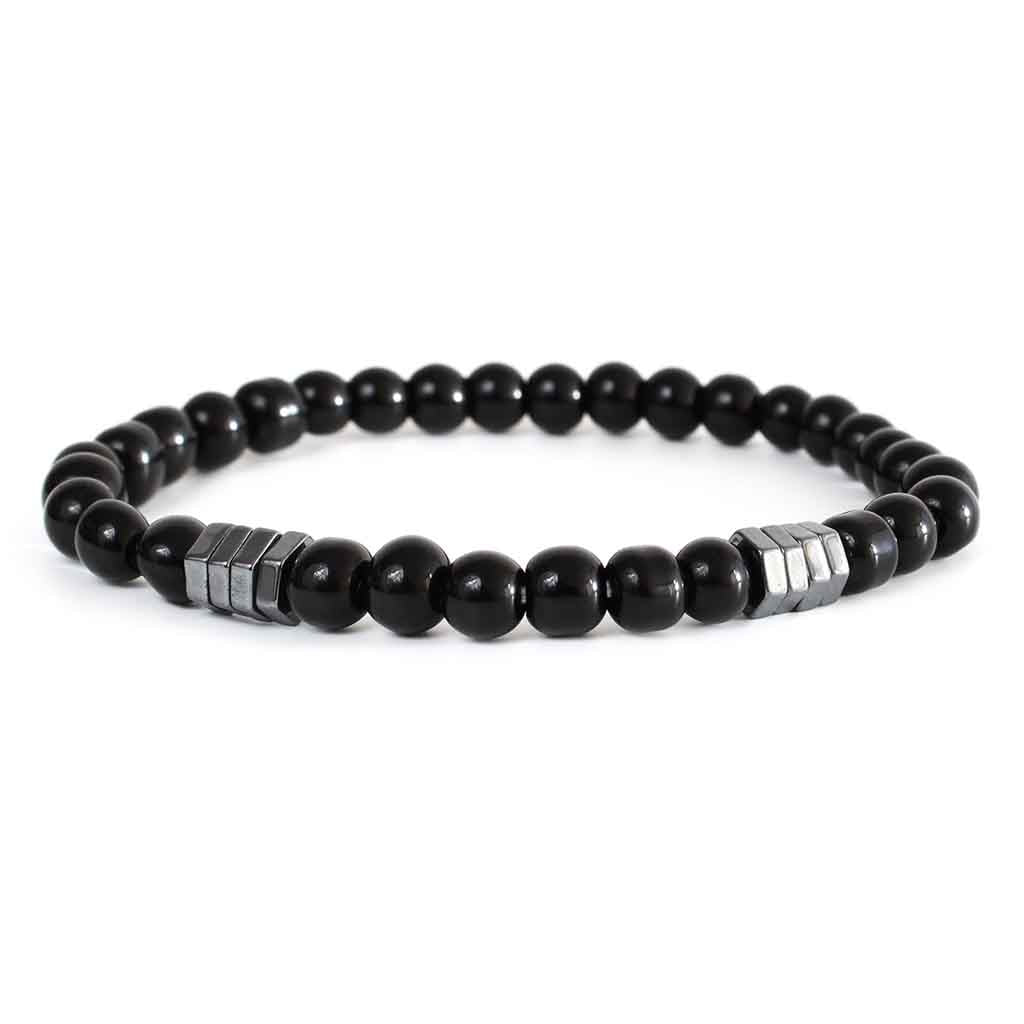 Pulsera de Hombre Piedra Ónix Brillante Elegante