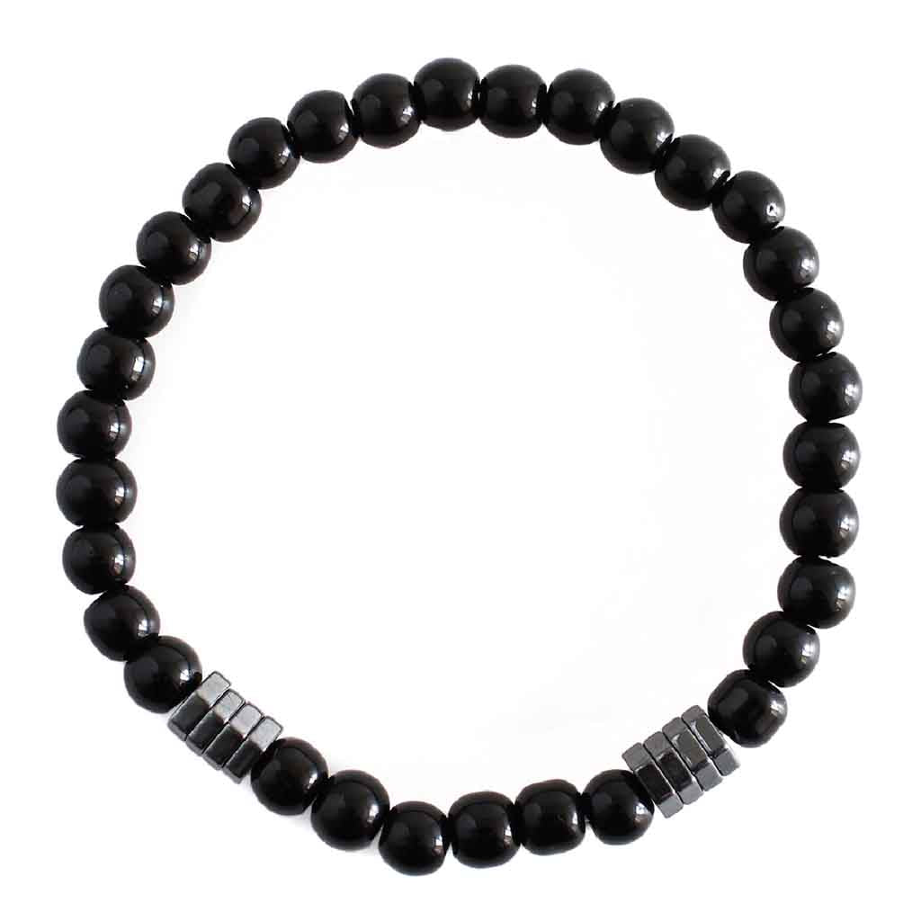 Pulsera de Hombre Piedra Ónix Brillante Elegante