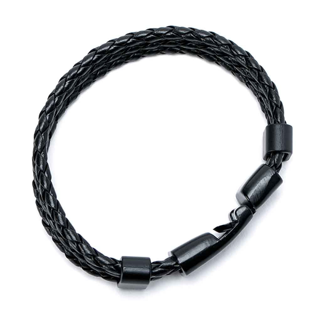 Pulsera Hombre Cuero Tejida Trenzada Juvenil Elegante