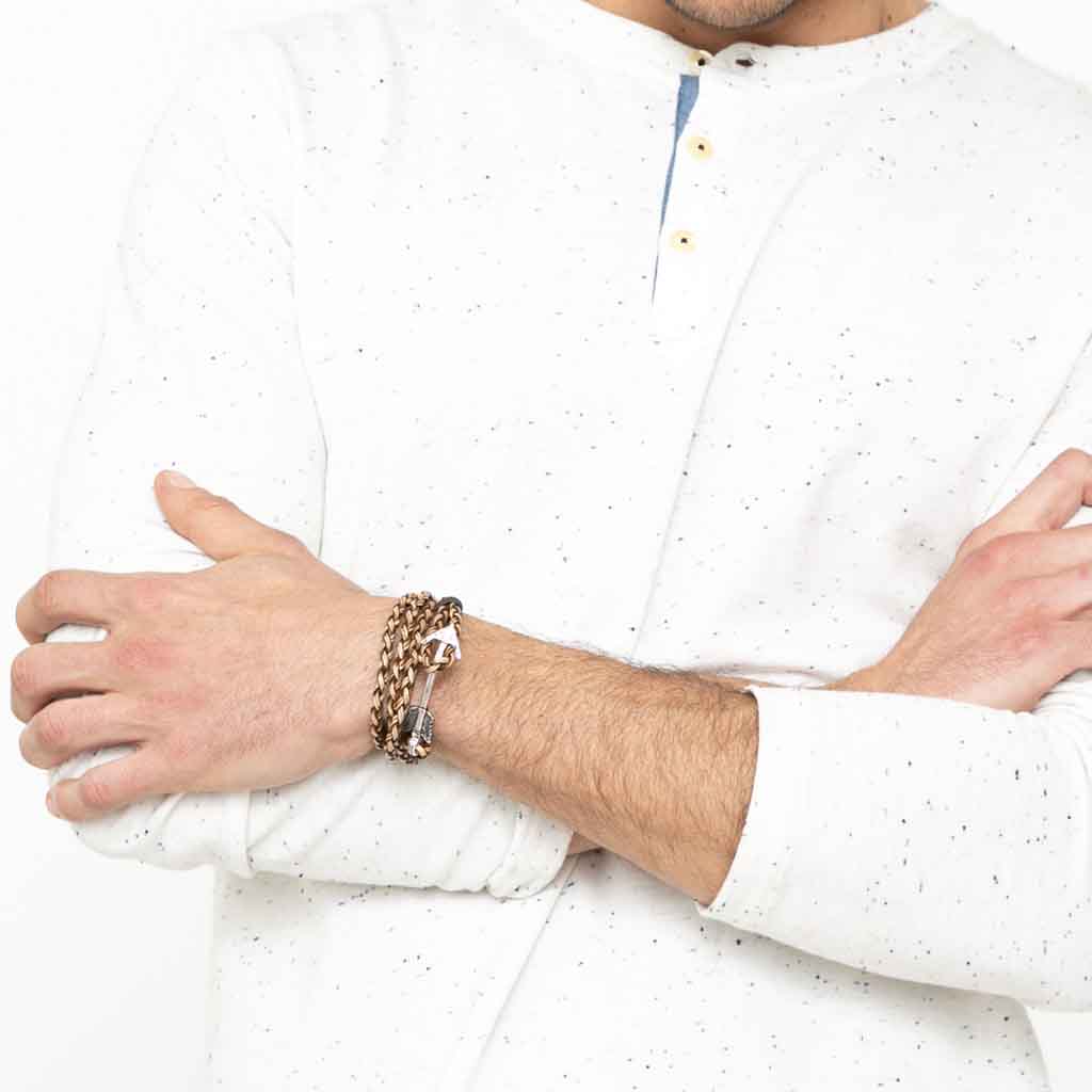 Pulsera Para Hombre Mujer De Pvc Y Flecha De Bronce