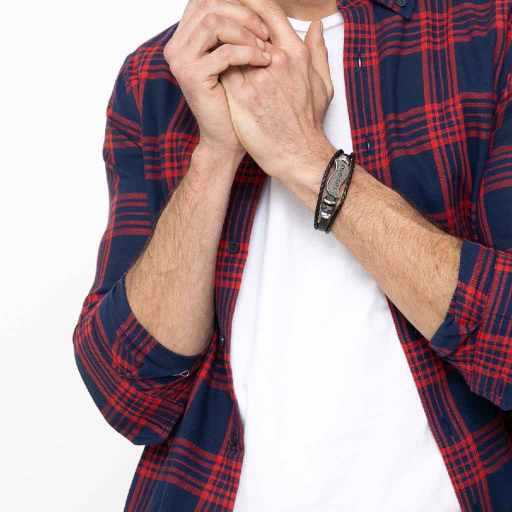 Pulsera Multicapa Diesel Hombre Juvenil Unisex