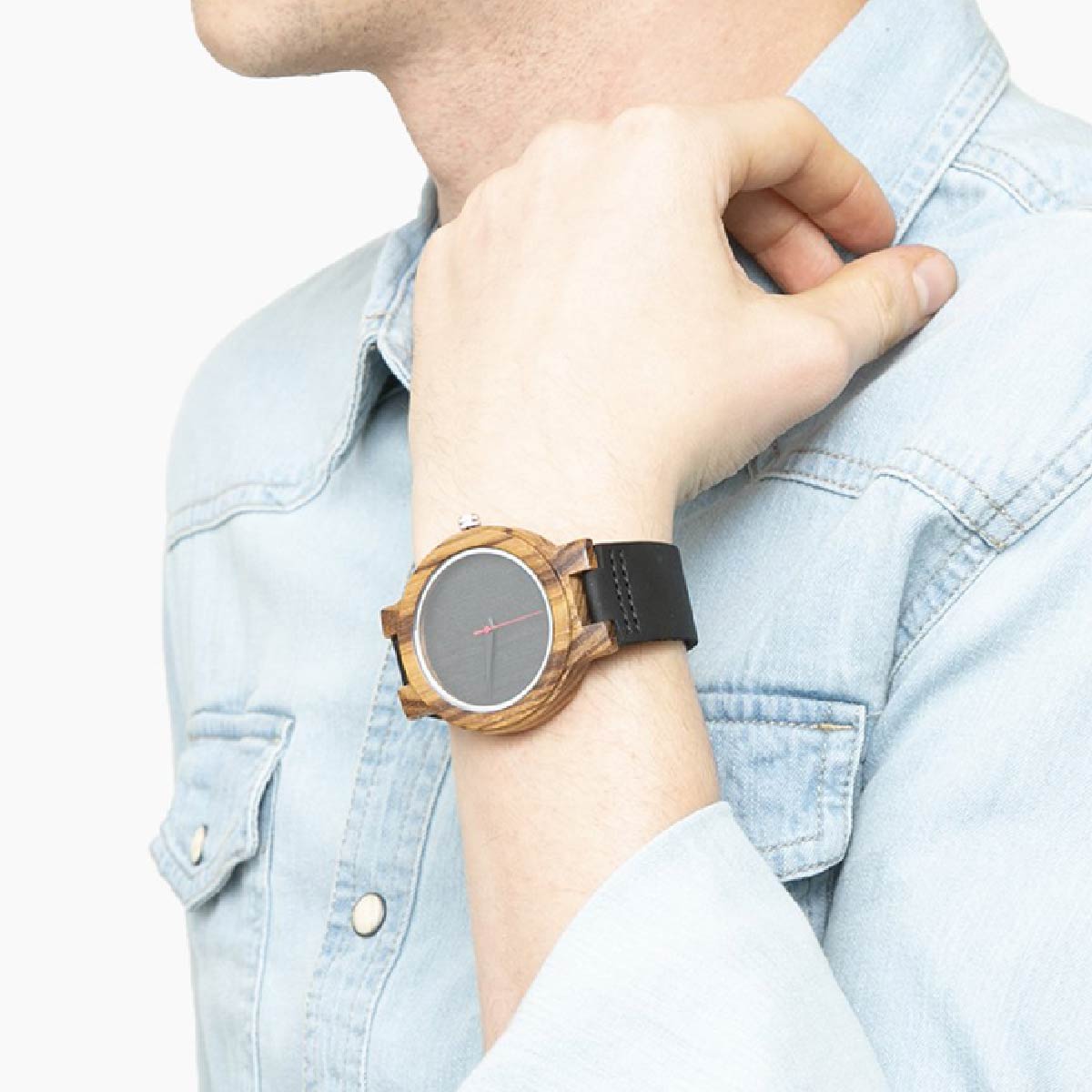 Reloj Exclusivo De Madera Hombres En Color Negro