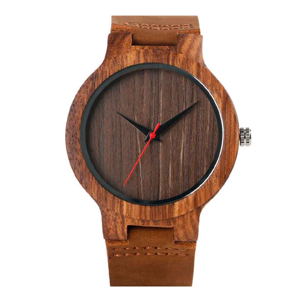 Reloj con Bisel de Madera con Fondo Textura de Árbol