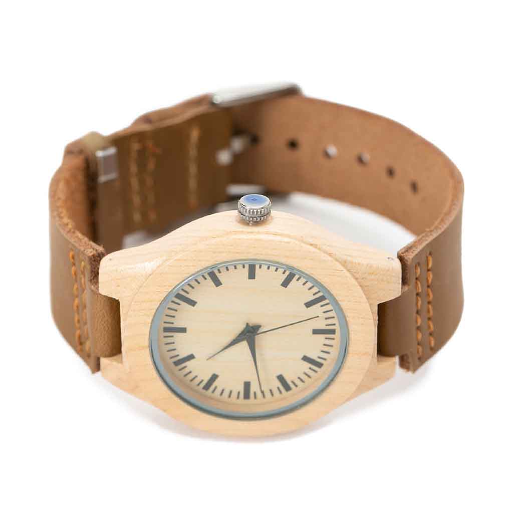 Reloj Casual Madera Bisel Bambú Unisex