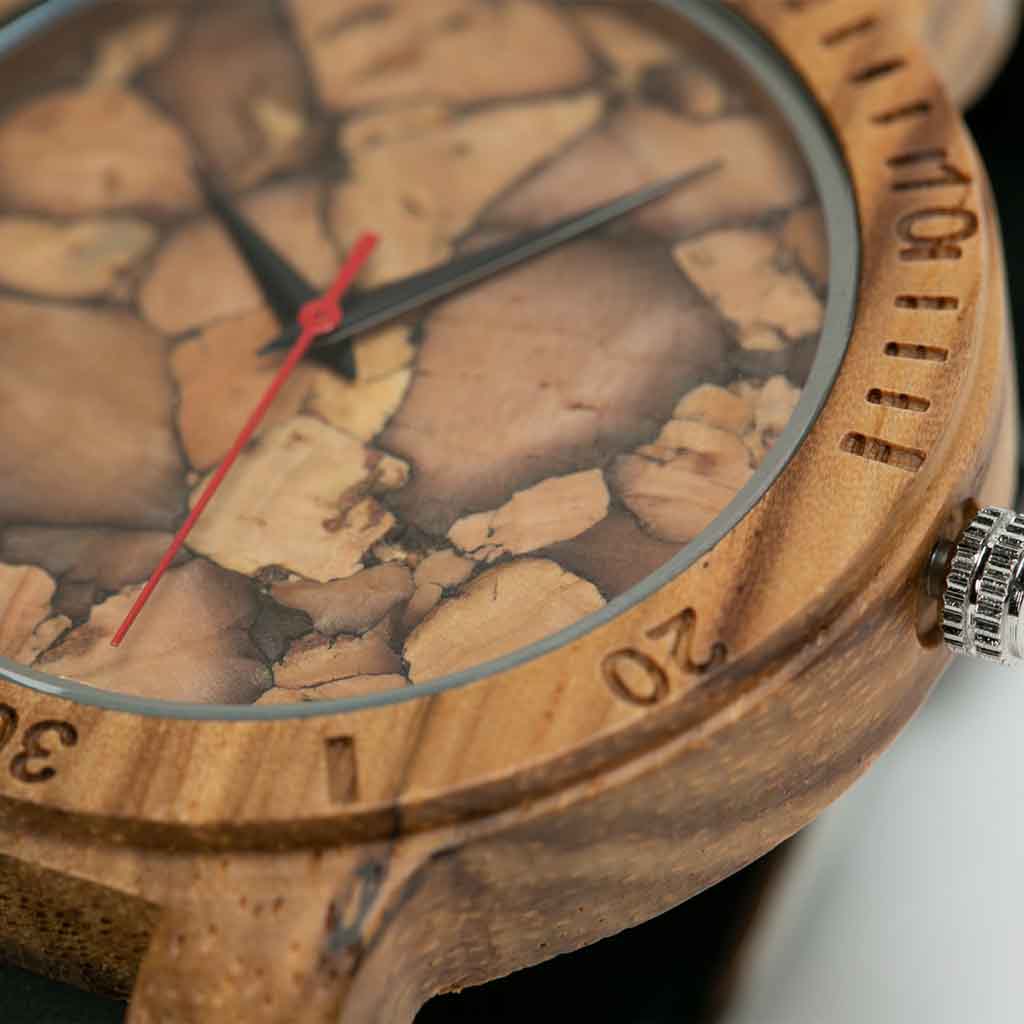 Reloj De Madera Y Corcho Elegante Hombre Moderno 2019