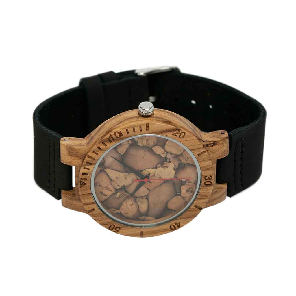 Reloj De Madera Y Corcho Elegante Hombre Moderno 2019