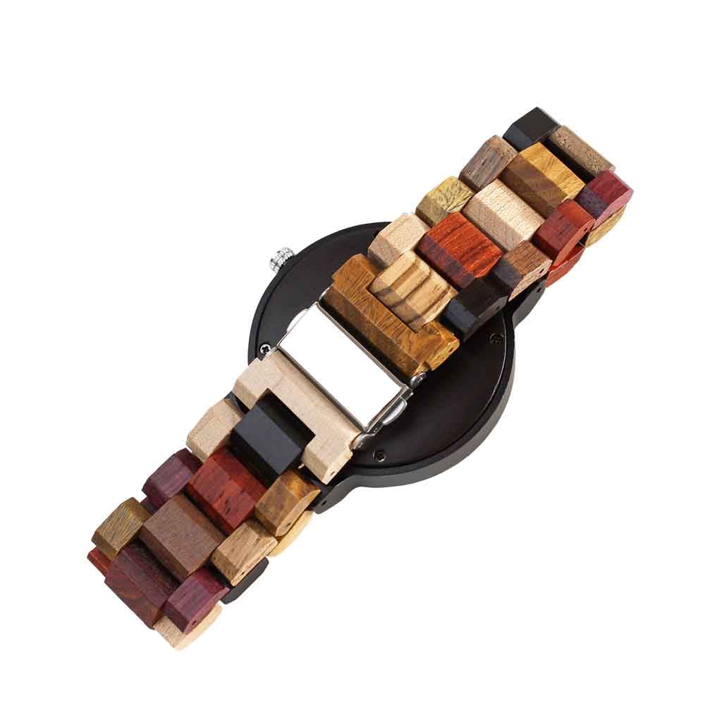 Reloj Hombre de Madera con Eslabones Multicolor