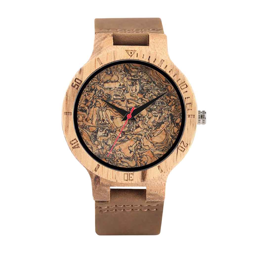 Reloj Madera y Corcho con Bisel Grabado
