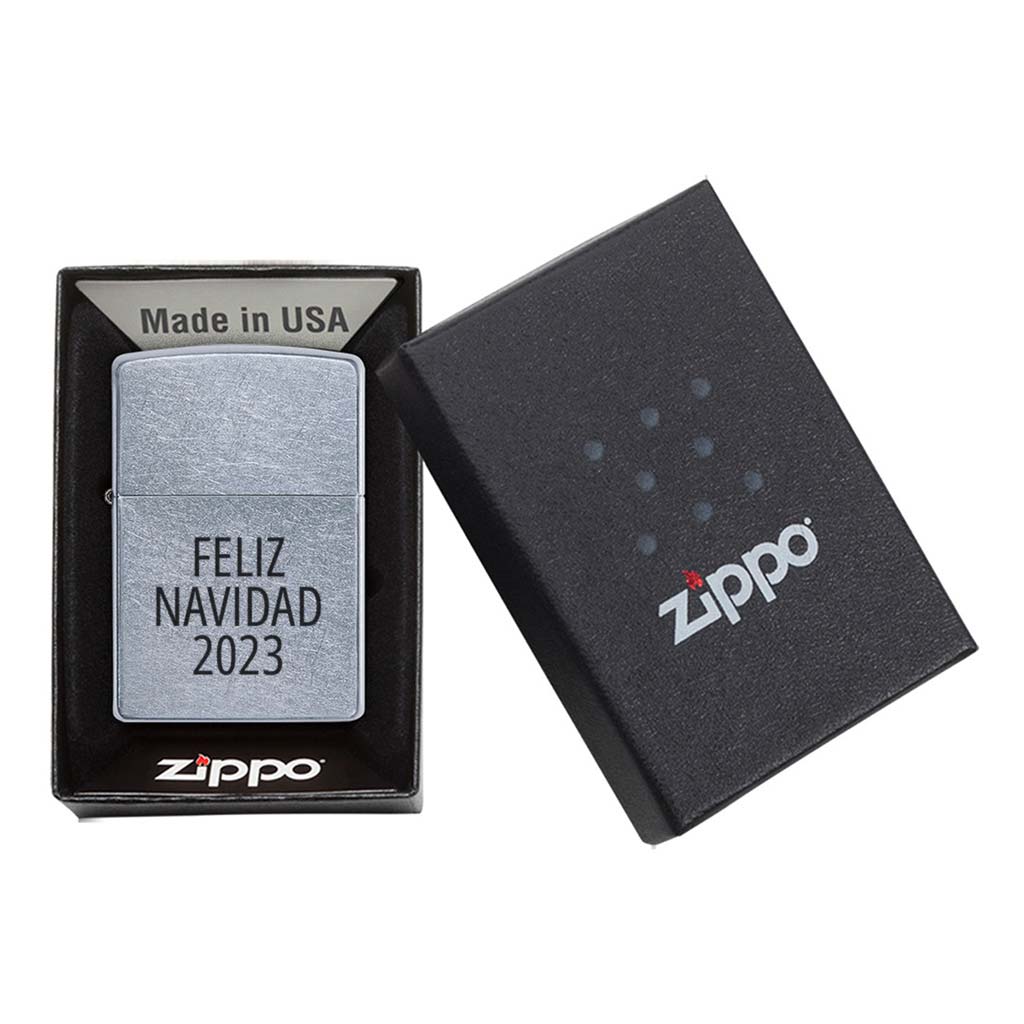 Encendedor Zippo High Polish Chrome Plateado Grabado
