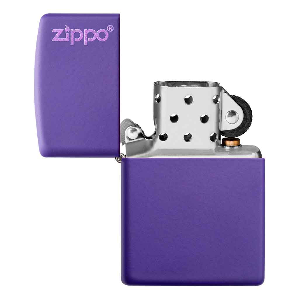 Encendedor Zippo Lighter Classic Purple Matte Zippo Logo