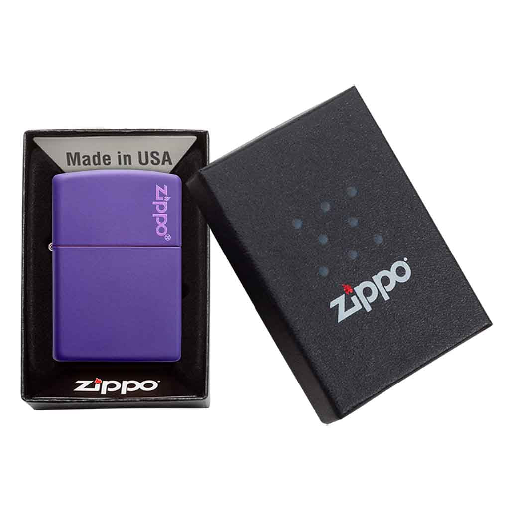 Encendedor Zippo Lighter Classic Purple Matte Zippo Logo