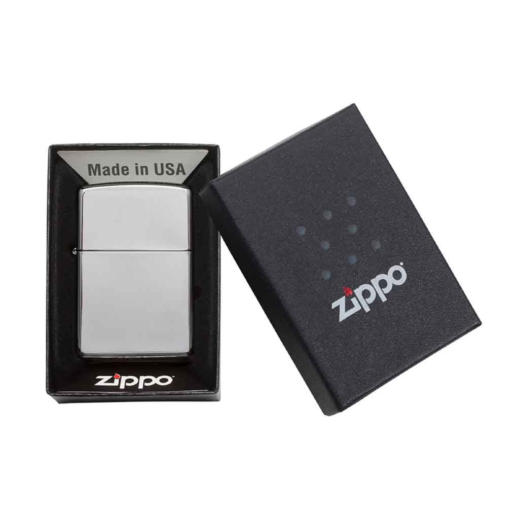 Encendedor Zippo Lighter High Polish Chrome Plata
