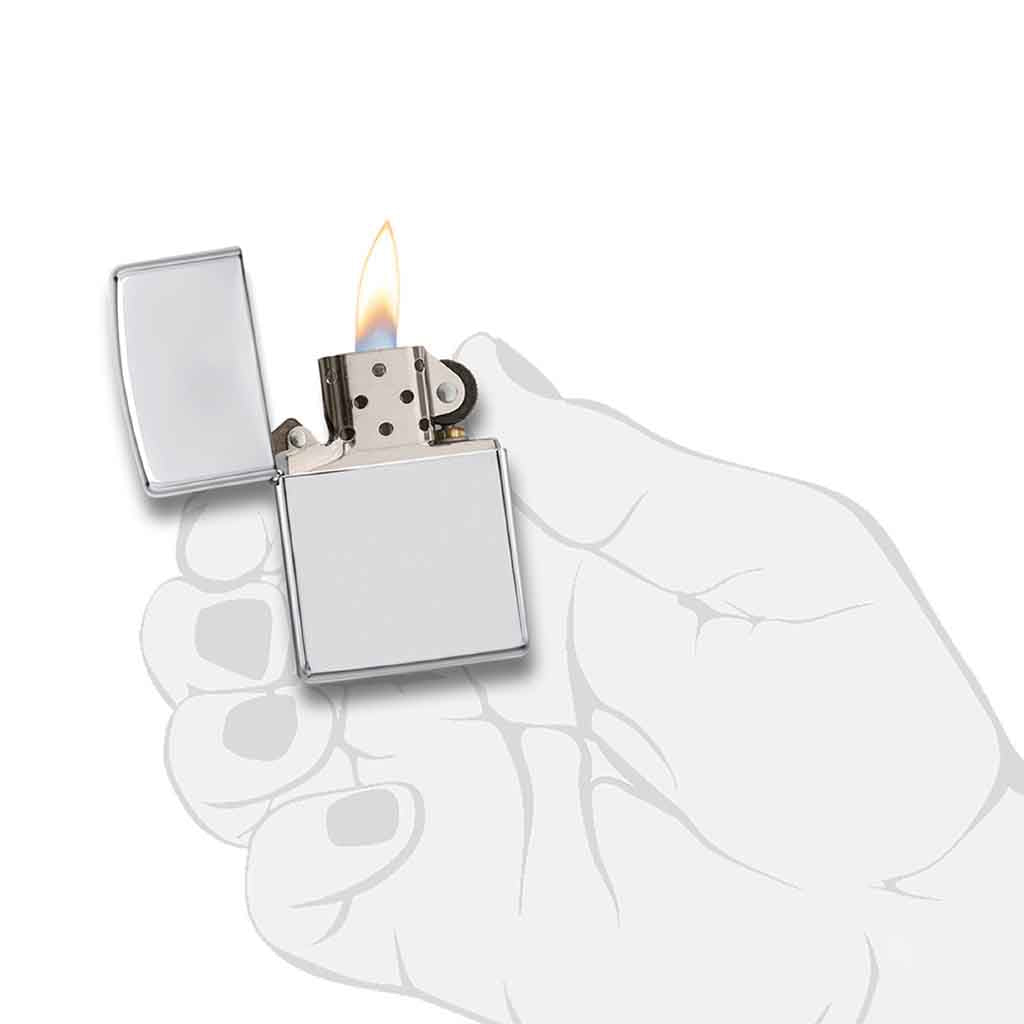 Encendedor Zippo Lighter High Polish Chrome Plata