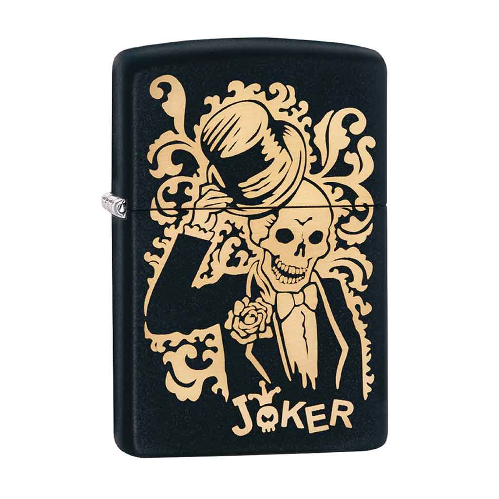 Encendedor Zippo Lighter Joker Negro