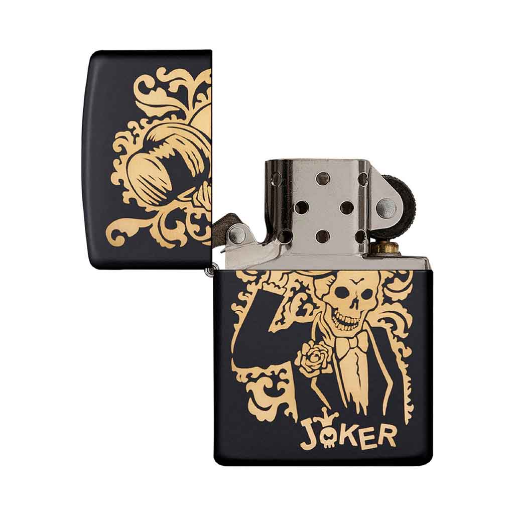 Encendedor Zippo Lighter Joker Negro