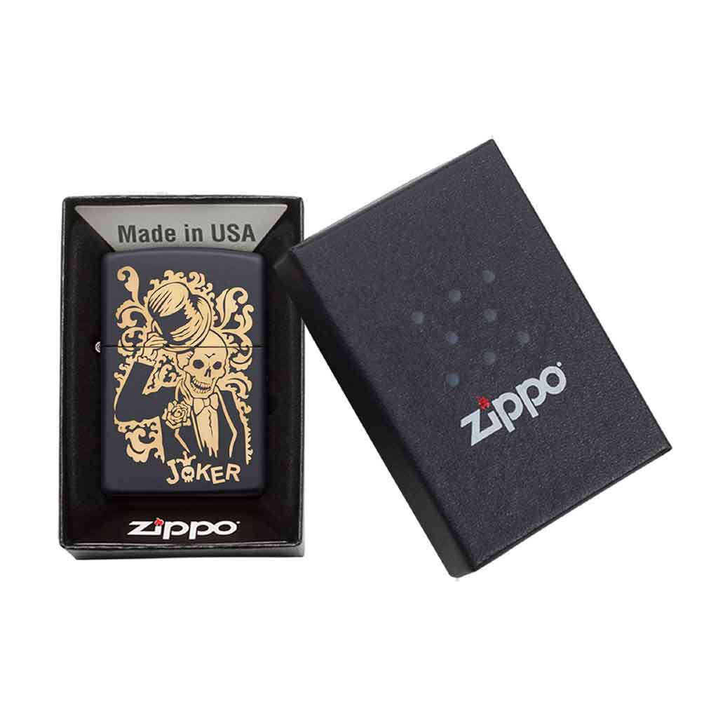 Encendedor Zippo Lighter Joker Negro