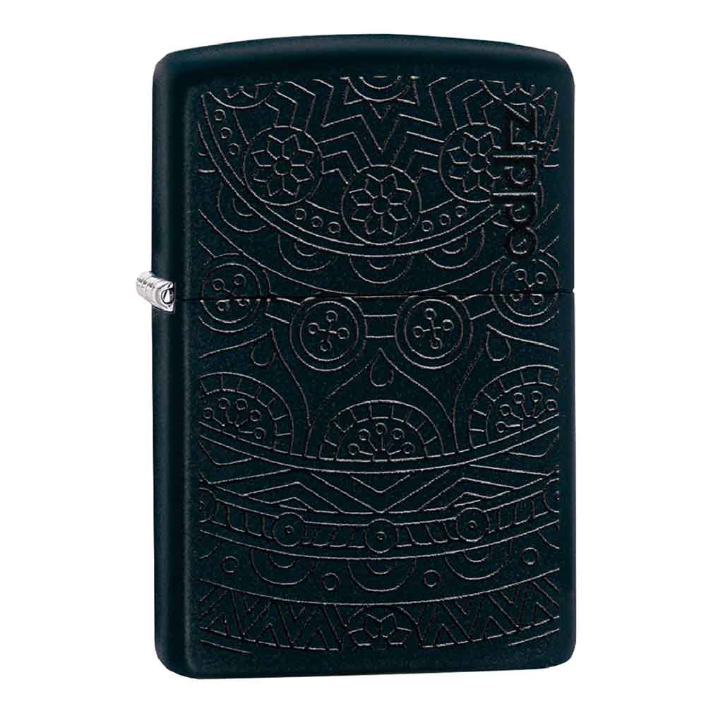 Encendedor Zippo Lighter Tone on Tone Design Negro
