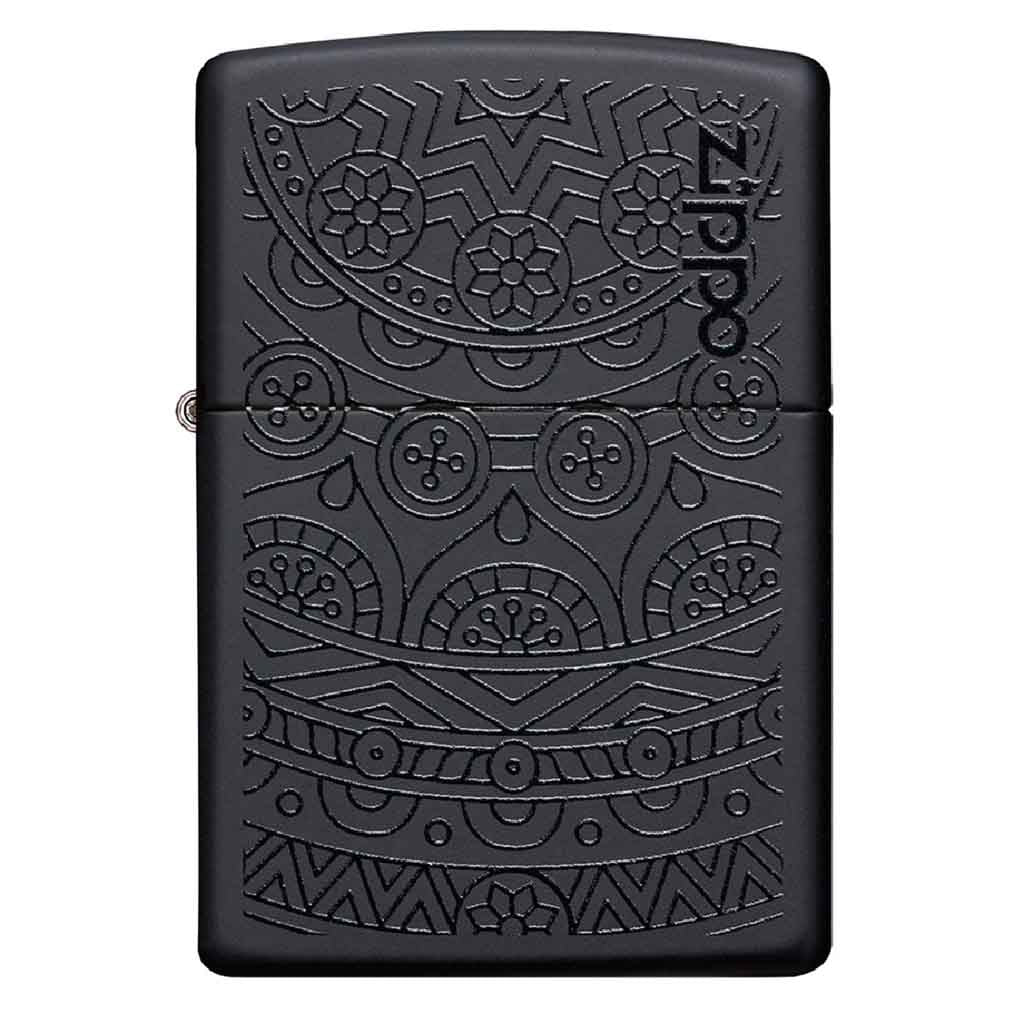 Encendedor Zippo Lighter Tone on Tone Design Negro