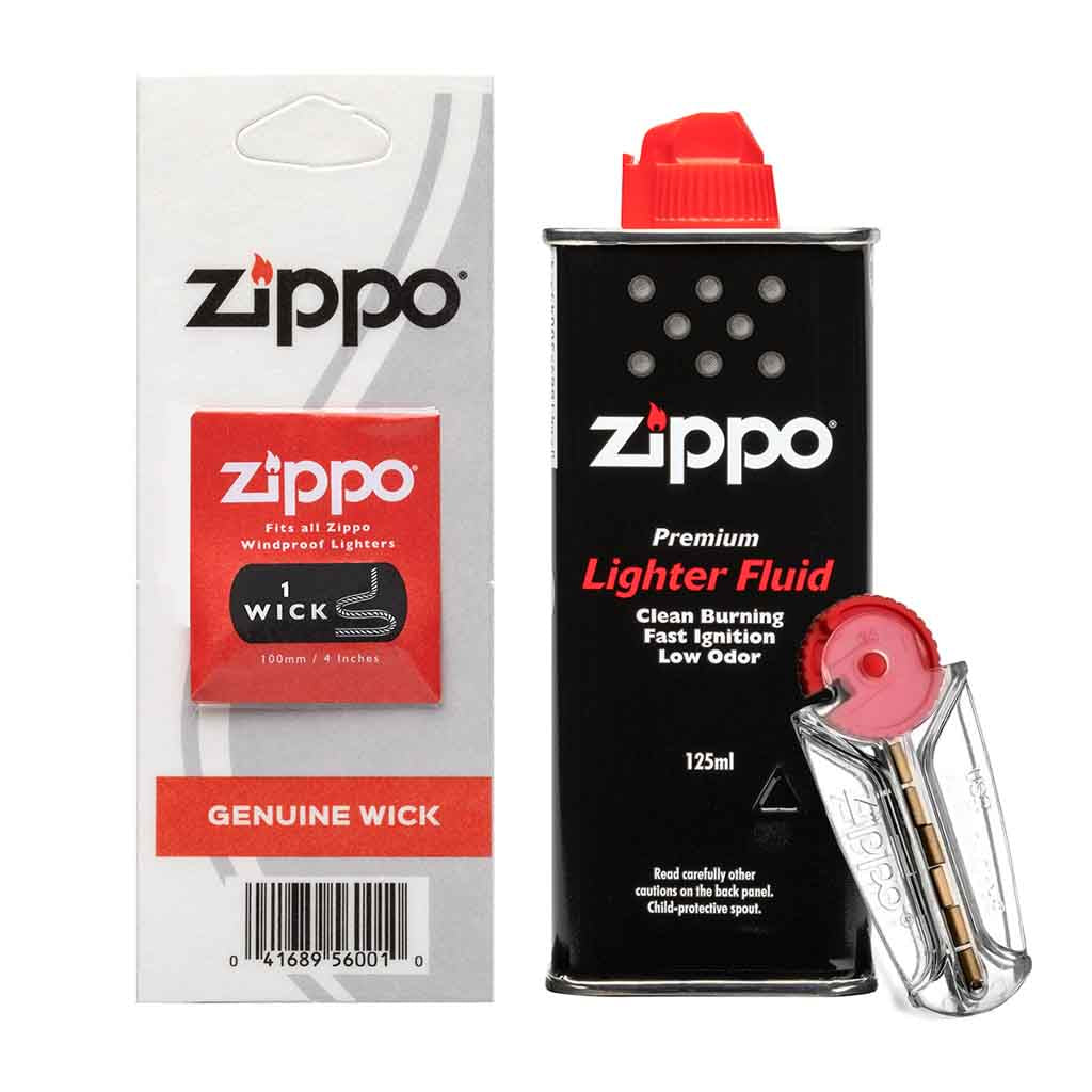 Pack Bencina Zippo + 6 Piedras Zippo + Mecha Zippo