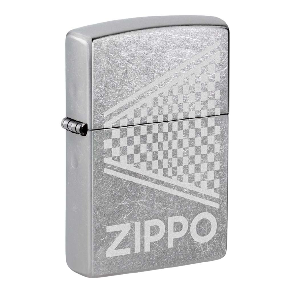 Encendedor Zippo Lighter Design Street Chrome Logo Lustre