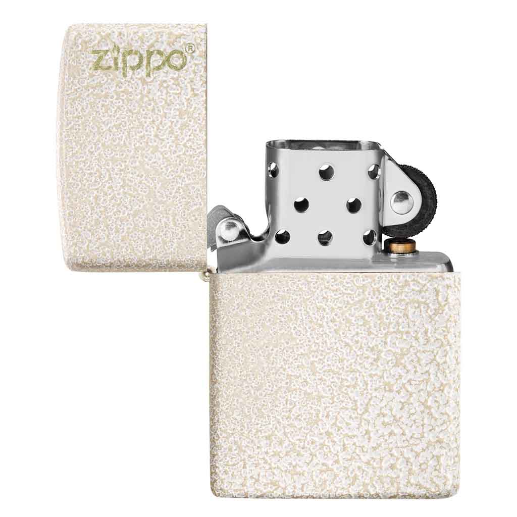 Encendedor Zippo Lighter Classic Mercury Glass Logo Blanco