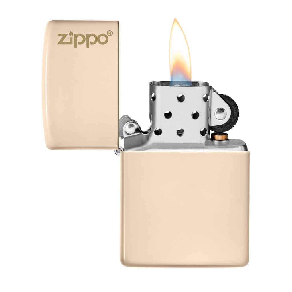 Encendedor Zippo Lighter Classic Flat Sand Zippo Logo