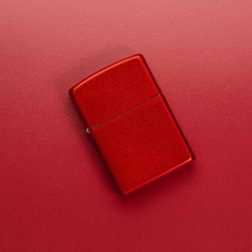 Encendedor Zippo Lighter Classic Metallic Red Rojo