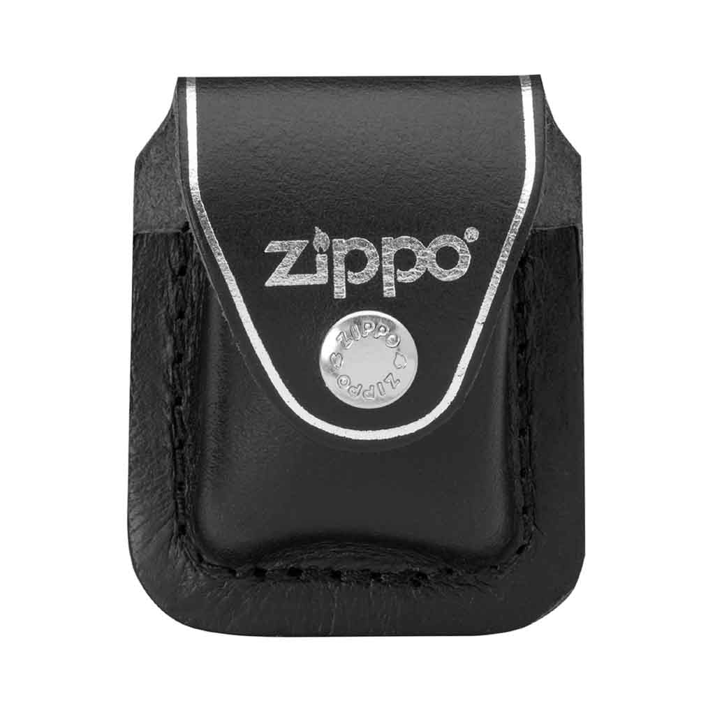 Estuche Zippo Funda Cuero Black Lighter Pouch-Clip Negro