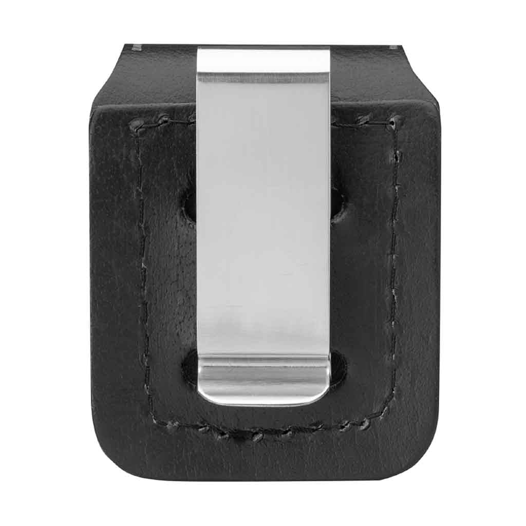 Estuche Zippo Funda Cuero Black Lighter Pouch-Clip Negro
