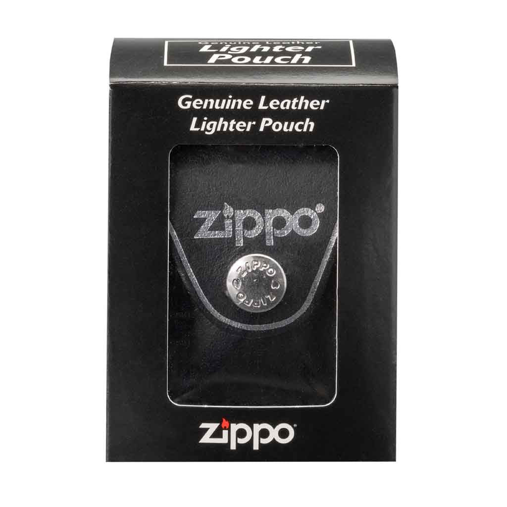 Estuche Zippo Funda Cuero Black Lighter Pouch-Clip Negro